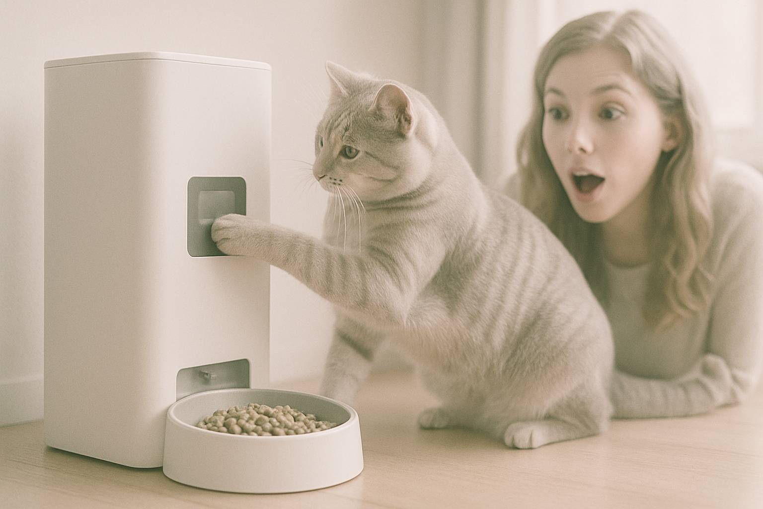 La fois où mon chat a dompté le distributeur automatique connecté… et m’a surpris !